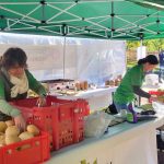Schmankerlmarkt im Kreisobstlehrgarten Neukirchen bei Bogen mit Bayerwoid- Burger, Schupfnudeln, Bratwurstsemmeln, Kuchen, Torten, Kaffee und kalten Getränken